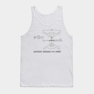 Northrop Grumman B-2 Spirit (Stealth Bomber) (black) Tank Top